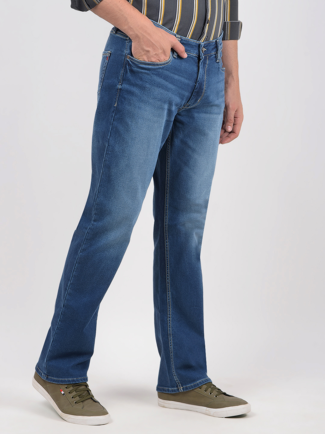 Numero Uno Men Solid Blue Jeans